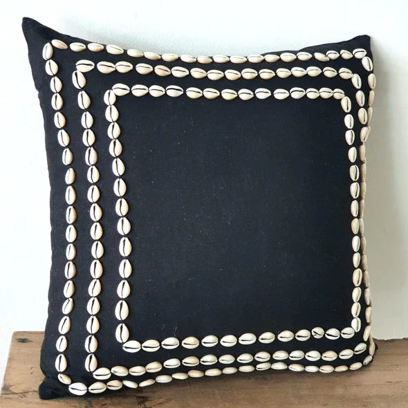 Coastal Elegance with Our Handmade Linen Shell-Lined Cushion