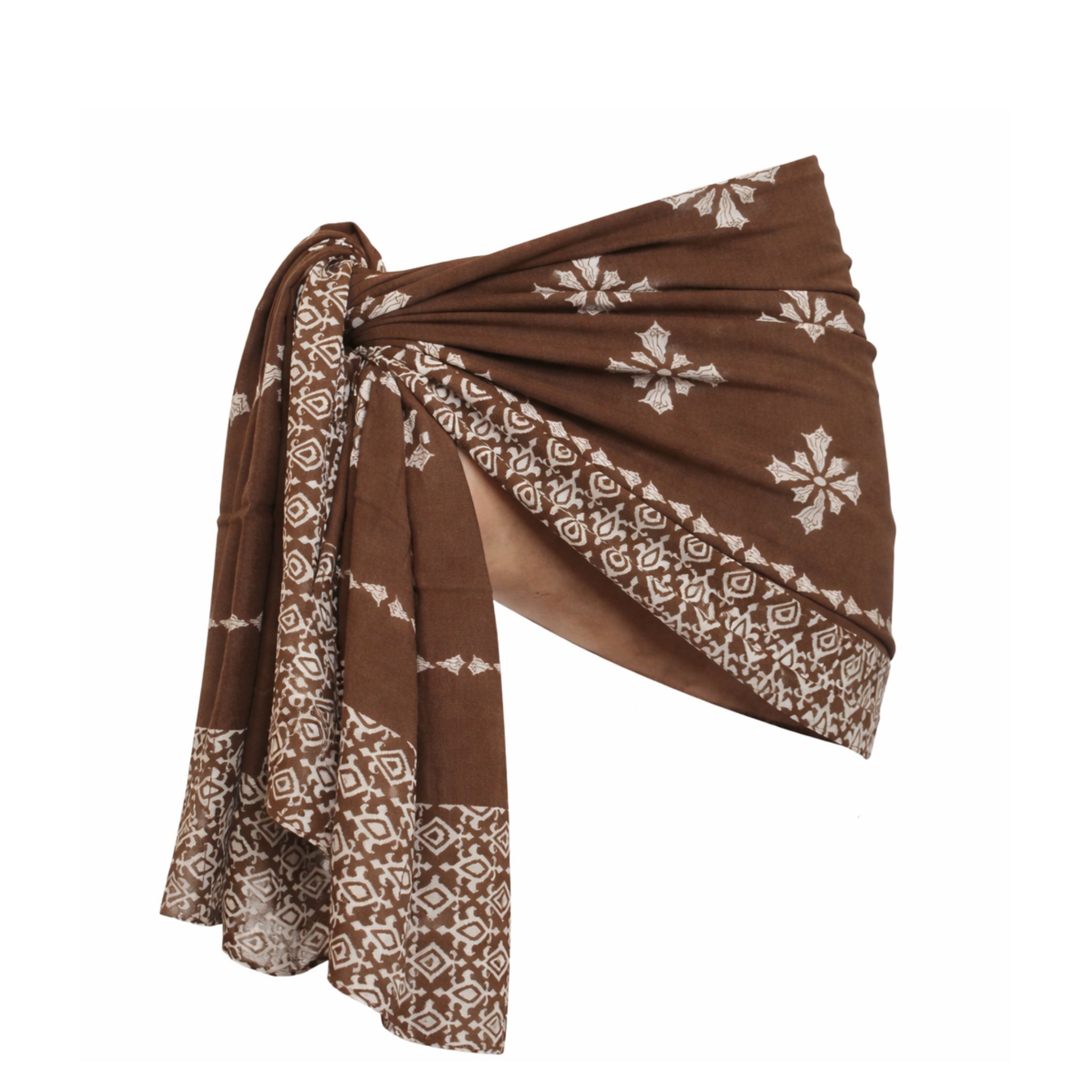 coco husk Isle pareo sarong shell pattern close up