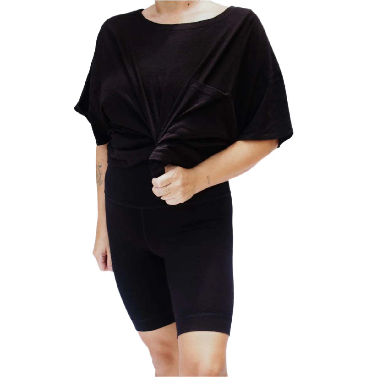 Drift Tee styled knotted look - soft bamboo tee by Shores Company