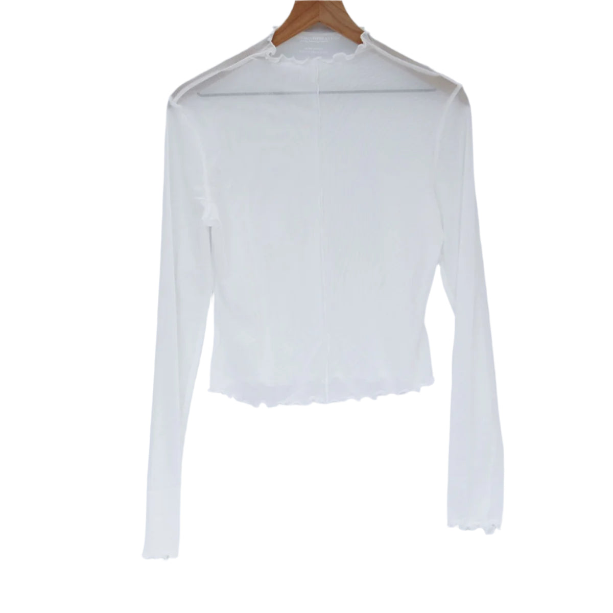 Midnight in Honolulu mesh long sleeve in White - sheer lightweight resort wear by Shores Company