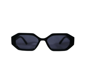 The Shaper sunglasses in Abyss by Shores Company, featuring a unique eco-friendly frame made from recycled materials, offering a stylish design with full UVA/UVB protection