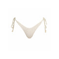 white Vai bikini bottom with string ties on a white background