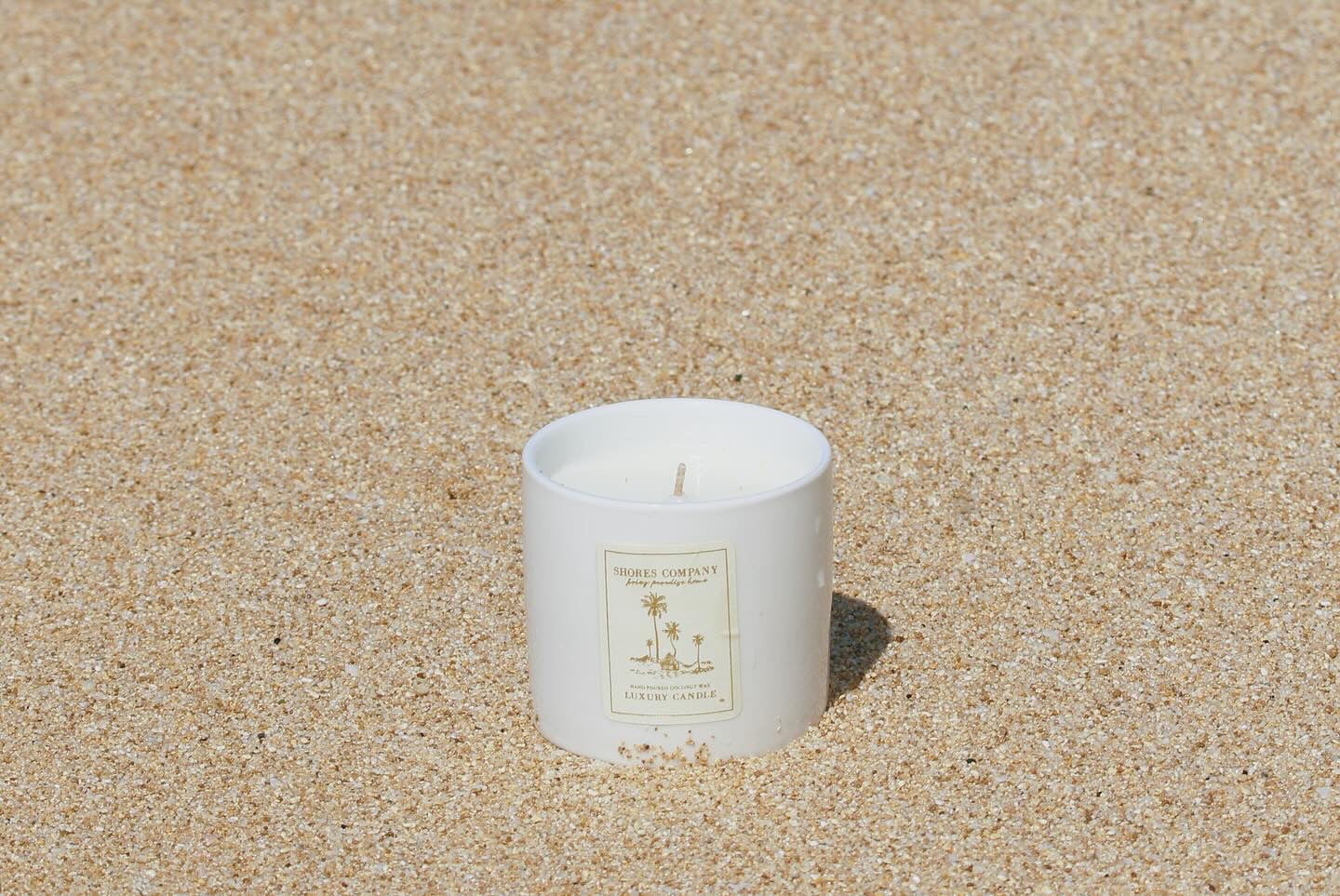 8oz Windswept Candle in Coconut Wax - Luxurious Ceramic Candle with Delicate, Floral Notes of Citrus, Rose, and Jasmine. Hand-Poured for a Relaxing Burn, Ideal for Adding a Touch of Island Elegance to Your Home.