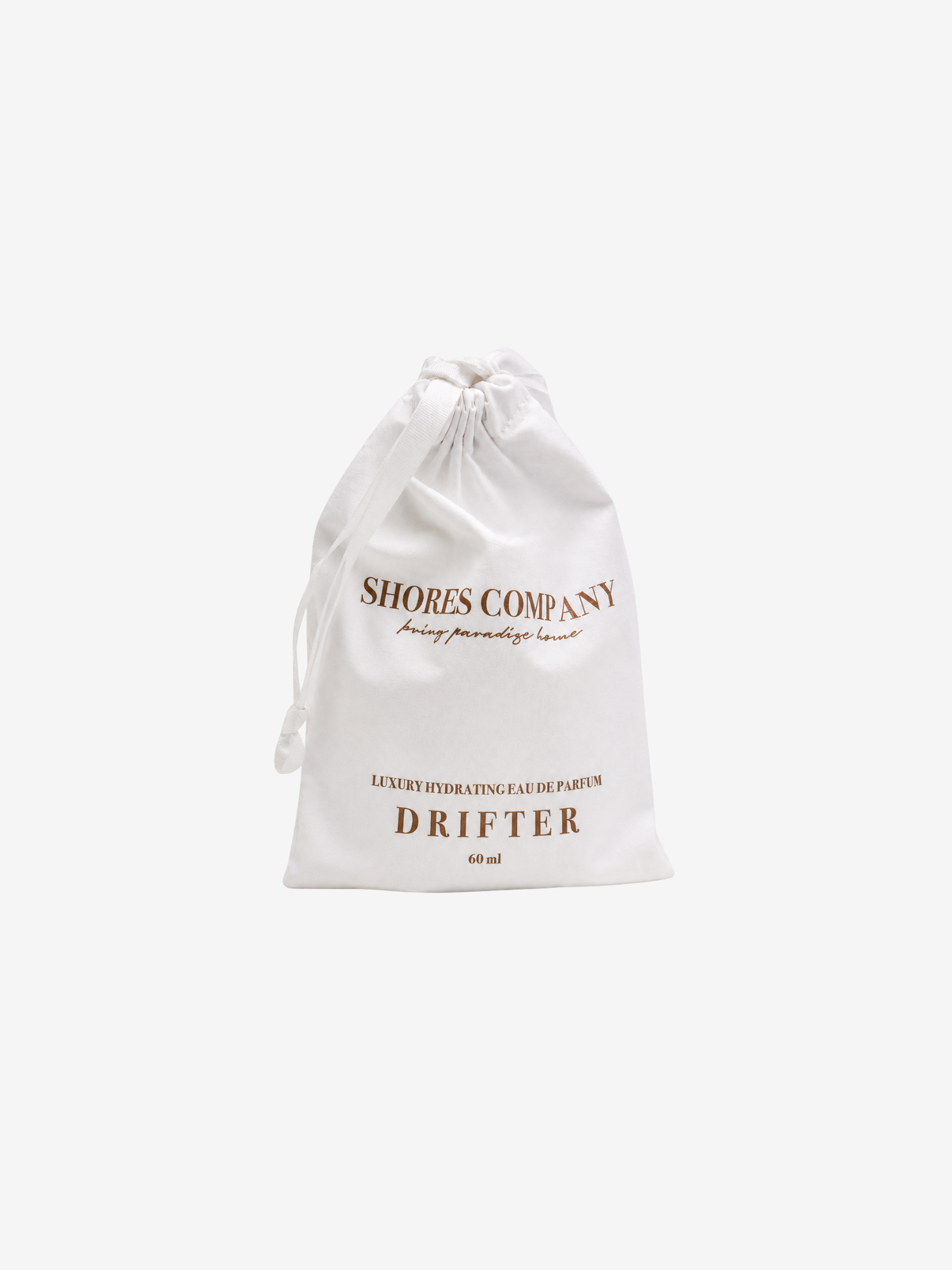 shores company perfume bag with label drifter